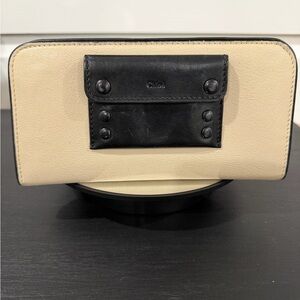 Chloe Black and Cream Leather Wallet